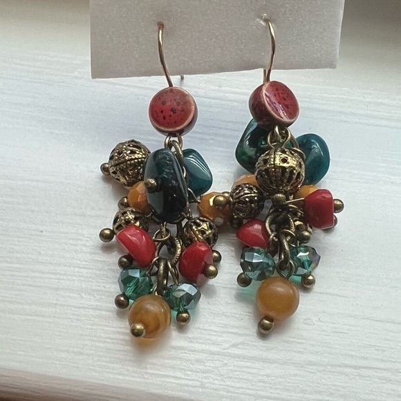 Chico's Jewelry - Chico’s Colorful Beaded Cluster Drop Earrings